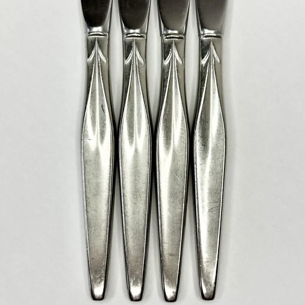 Lot Of 4 Stainless‎ Steel CONCEPT Dinner Knives International 1847 No Markings